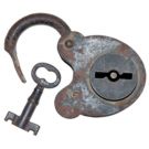 old padlock and a key