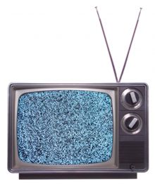 Old TV showing static